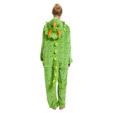 Dinosaurio Mono Pijama de Franela para Adultos Navidad Halloween Ropa de Dormir Unisex
