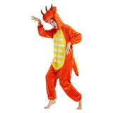 Dinosaurio Mono Pijama de Franela para Adultos Navidad Halloween Ropa de Dormir Unisex