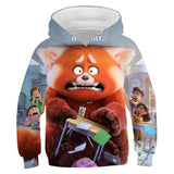 Anime Turning Red Niños Sudadera Cosplay Navidad Fiesta 3D Impreso Casual