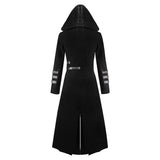 Masculino Medieval Halloween Carnaval Steampunk Gótico Gabardina con capucha negro