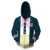 Danganronpa Nanami ChiaKi Cosplay Sudadera Estampada con Cremallera y Capucha Unisex