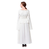 Halloween Retro Medieval Renacimiento Cosplay Vestido Elegante para Adultos Femenino