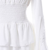 Halloween Retro Medieval Renacimiento Cosplay Vestido Elegante para Adultos Femenino