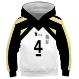 Kotaru Bokuto Cosplay Sudadera Haikyuu!! Sudadera Estampada con Capucha para Niños