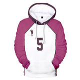 Tendo Satori Cosplay Sudadera Haikyuu!! Sudadera Estampada con Capucha Unisex