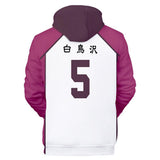Tendo Satori Cosplay Sudadera Haikyuu!! Sudadera Estampada con Capucha Unisex