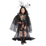 Halloween Estilo Cheongsam Chino Disfraz Retro Creativo Vestido con Flores para Niñas
