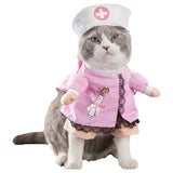 Halloween Mascota Cosplay Traje Vertical Enfermera Rosa Gato & Perro Ropa para Mascota