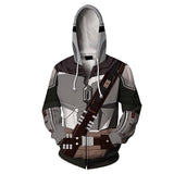 La Guerra de Las Galaxias Star Wars The Mandalorian Cosplay Sudadera Estampada con Cremallera Unisex