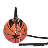 Bolso en Forma de Baloncesto Bolsa de Mensajero de PU Correa Ajustable Bolsa de Hombro para Adultos Femenino o Chicas