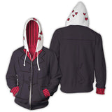 Modeus Cosplay Sudadera Videojuego Helltaker Sudadera Estampada con Capucha y Cremallera Unisex