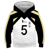 Akaashi Keiji Cosplay Sudadera Haikyuu!! Sudadera Estampada con Capucha para Niños