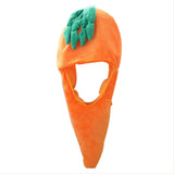 Divertido Gorro de Felpa de Zanahoria Regalo de Fiesta o Halloween Cosplay Accesorios