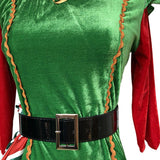 Bosque Forest Elf Cosplay Disfraz de Navidad o Halloween Traje de Fiesta para Adultos Femenino