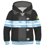 Shinra Kusakabe Cosplay Sudadera Fire Force Sudadera Estampada con Capucha para Niños