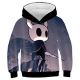 Hollow Knight Cosplay Sudadera de Manga Larga Sudadera Casual con Capucha para Niños