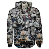 La Guerra de Las Galaxias Star Wars Cosplay Sudadera Estampada con Capucha Unisex