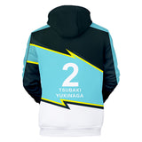 Anime Futsal Boys Yukinaga Tsubaki Sudadera Cosplay Navidad Fiesta 3D Impreso Casual