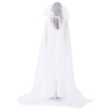 Halloween Disfraz Vestido Largo de Novia de Color Blanco Vestido Formal sin Mangas para Adultos Femenino