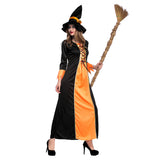 Halloween Disfraz de Bruja Cosplay Bruja Gótica Vestido Largo de Lujo para Adultos Femenino