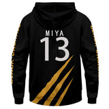 MSBY Black Jackal #13 Atsumu Miya Cosplay Sudadera Haikyuu!! Sudadera con Capucha Unisex