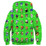 Animal Crossing Bosque de Los Animales Sudadera con Capucha Impreso de Pueblo Sudadera para Niños