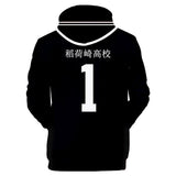 Haikyuu!! Sudadera Kita Shinsuke Cosplay Sudadera de Manga Larga Sudadera Casual Ropa Deportiva Unisex