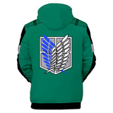 Anime Ataque a Los Titanes Attack on Titan Sudadera con Capucha Ropa Casual Unisex