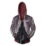 Cyberpunk 2077 Sudadera V Cosplay Sudadera Estampada con Cremallera Unisex