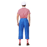 Halloween Traje Azul de Marinero Cosplay Disfraz Uniforme Conjunto para Adultos Masculino