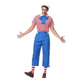 Halloween Traje Azul de Marinero Cosplay Disfraz Uniforme Conjunto para Adultos Masculino