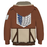Anime Attack on Titan Cosplay Sudadera con Capucha para Niños Navidad Fiesta 3D Impreso Casual