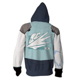 Valorant Jett Cosplay Sudadera con 3D Impreso Sudadera con Cremallera y Capucha Unisex