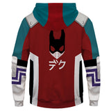 Deku Midoriya Izuku Sudadera My Hero Academia Cosplay Sudadera Estampada con Capucha Unisex