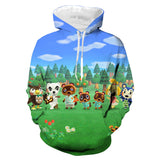 Animal Crossing Bosque de Los Animales Sudadera para Adulto Sudadera Casual con Capucha Unisex