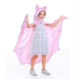 Halloween Disfraz de Murciélago Capa con Capucha de Vampiro Murciélago Cosplay Capa para Niños