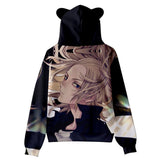 Anime Tokyo Revengers Oreja De Gato Sudadera Niños Cosplay Navidad Fiesta 3D Impreso Casual