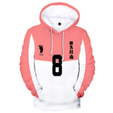 Haikyuu!! Sudadera Wakutani Minami Escuela Secundaria Teppei Naruko Cosplay Sudadera con Capucha Unisex