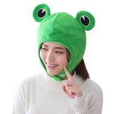 Gorra de Felpa de Rana Orejas de Rana Sombrero de Animal Cosplay Halloween Accesorios