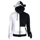 Danganronpa Sudadera Monokuma Cosplay Sudadera de Manga Larga con Cremallera Ropa Casual Unisex
