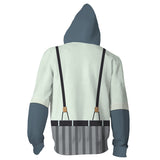 BEASTARS Legoshi Cosplay Sudadera Estampada con Cremallera Unisex