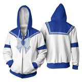 Anime Sailor Moon Mizuno Ami Sudadera Cosplay Navidad Fiesta 3D Impreso chaqueta con cremallera Casual