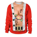 Suéter Feo de Navidad Sudadera de Vacaciones o de Navidad Tops para Otoño o Invierno Unisex