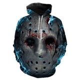 Película Friday the 13th Sudadera Cosplay JasonVoorhees Sudadera con Capucha Unisex