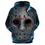 Película Friday the 13th Sudadera Cosplay JasonVoorhees Sudadera con Capucha Unisex