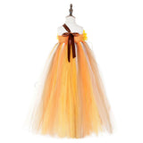 Halloween Vestido con Girasol de Color Calabaza de Otoño Vestido Tutu de Vacaciones para Niñas