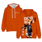 Haikyuu!! Sudadera con Impreso de Hinata Shoyo Cosplay Sudadera Estampada con Capucha Unisex