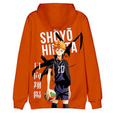 Haikyuu!! Sudadera con Impreso de Hinata Shoyo Cosplay Sudadera Estampada con Capucha Unisex