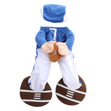 Halloween Traje de Pie para Mascota Ropa Deportiva de Rugby Disfraz Divertido para Perro o Gato