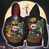 Pesadilla Antes de Navidad The Nightmare Before Christmas Cosplay Sudadera con Cremallera Unisex